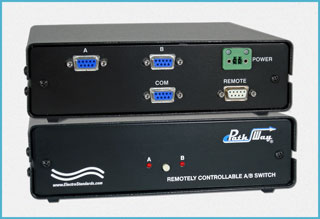 Model 7200 DB9 Network Switch with RS232 Remote Control in a desktop configuration.